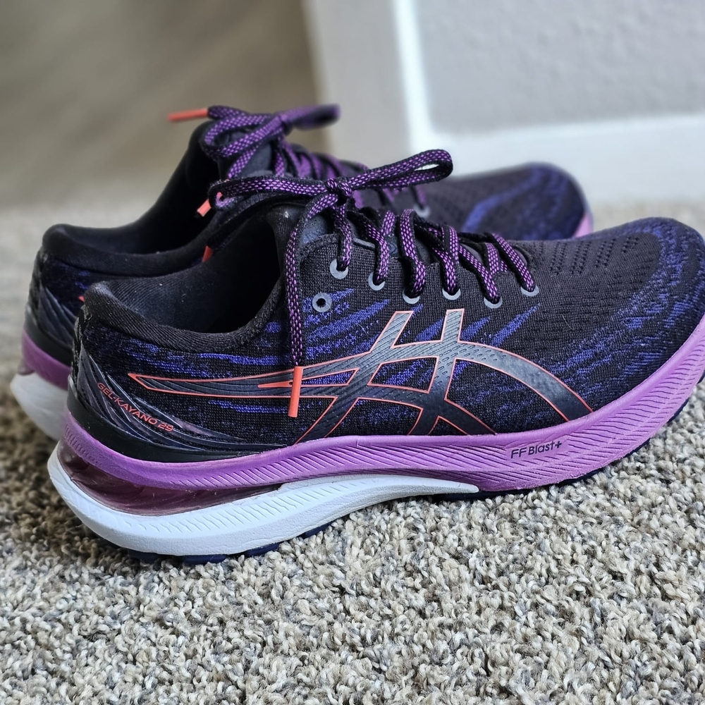 Asics Gel Kayano 29 Shoes Womens US 10 Black Purple Running Support - Picture 2 of 10
